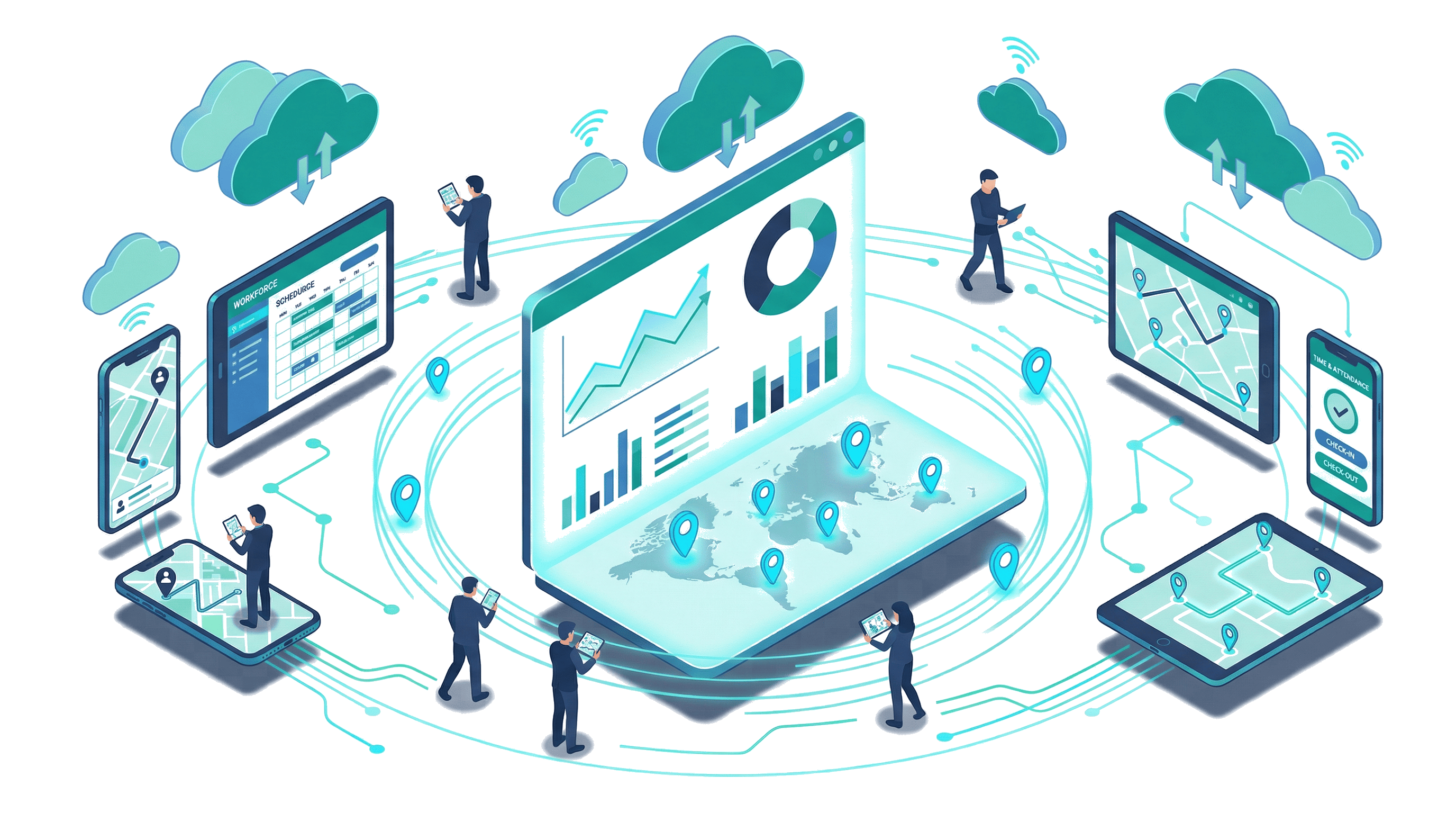 Leistungsstarke Funktionen für Moderne Aussendienstoperationen